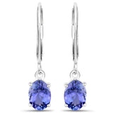 1.80 ct. Genuine Tanzanite 14K White Gold Earrings