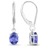 1.80 ct. Genuine Tanzanite 14K White Gold Earrings