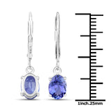 1.80 ct. Genuine Tanzanite 14K White Gold Earrings