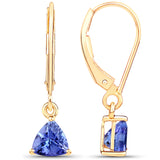 1.50 ct. Tanzanite 14K Yellow Gold Earrings