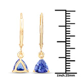 1.50 ct. Tanzanite 14K Yellow Gold Earrings