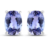 2.26 Carat Genuine Tanzanite 14K White Gold Earrings
