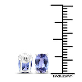 2.26 Carat Genuine Tanzanite 14K White Gold Earrings