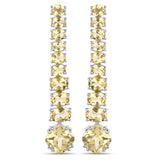 18K White Gold Plated 7.22 Carat Genuine Citrine .925 Sterling Silver Earrings