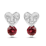 0.52 Carat Genuine Pink Tourmaline .925 Sterling Silver Earrings
