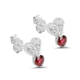 0.52 Carat Genuine Pink Tourmaline .925 Sterling Silver Earrings