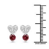 0.52 Carat Genuine Pink Tourmaline .925 Sterling Silver Earrings
