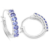 2.38 ct. Genuine Tanzanite .925 Sterling Silver EarRing for womens
