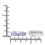2.38 ct. Genuine Tanzanite .925 Sterling Silver EarRing for womens