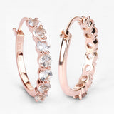 14K Rose Gold Plated 1.68 Carat Genuine Morganite .925 Sterling Silver Earrings