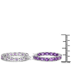 4.80 ct. Genuine Amethyst .925 Sterling Silver Earrings