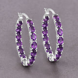 4.80 ct. Genuine Amethyst .925 Sterling Silver Earrings