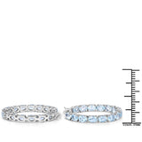 5.70 ct. Genuine Blue Topaz .925 Sterling Silver Earrings