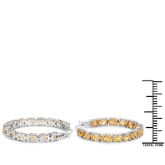 4.80 ct. Genuine Citrine .925 Sterling Silver Earrings