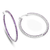 3.00 ct. Genuine Amethyst .925 Sterling Silver Earrings