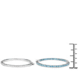 3.60 ct Genuine Swiss Blue Topaz .925 Sterling Silver Earrings