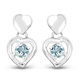 1.90 ct. Genuine Blue Topaz .925 Sterling Silver Earrings