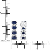 1.76 Carat Genuine Blue Sapphire .925 Sterling Silver Earrings