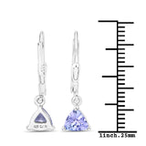 0.86 ct. Genuine Tanzanite .925 Sterling Silver Earrings