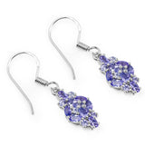 2.04 ct Genuine Tanzanite .925 Sterling Silver Earrings