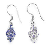 2.04 ct Genuine Tanzanite .925 Sterling Silver Earrings