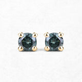 0.20 Carat Genuine Green Diamond 14K Yellow Gold Earrings (I1-I2)