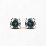 0.20 Carat Genuine Green Diamond 14K Yellow Gold Earrings (SI1-SI2)