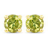 0.34 Carat Genuine Yellow Diamond 14K Yellow Gold Earrings (SI1-SI2)
