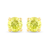 0.39 Carat Genuine Yellow Diamond 14K Yellow Gold Earrings (SI1-SI2)