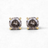 0.65 Carat Genuine Champagne Diamond 14K Yellow Gold Earrings (SI1-SI2)