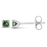 0.32 Carat Genuine Blue Diamond 14K White Gold Earrings (SI1-SI2)