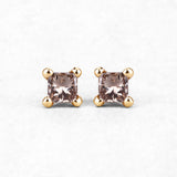 0.25 Carat Genuine Champagne Diamond 14K Yellow Gold Earrings (I1-I2)