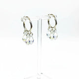 Handmade Sterling Silver Crystal Drop Hoops