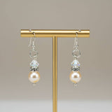 Various Color Swarovski Crystal Pearl Stack Earrings