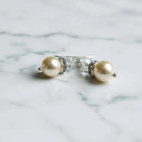 Various Color Swarovski Crystal Pearl Stack Earrings