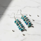 Seen On Jane The Virgin Silver Turquoise Wire Coil Earrings