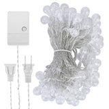 32.8Feet Globe String Lights 100 Ball LED Fairy Lamps IP44 Waterproof Decorative Lights with 8 Lighting Modes for Garden Lawn Patio
