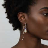 Innovative 925 Silver Swarovski Crystal Pearl Ear Threaders