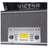 Victor Monument 8-in-1 Wood Music Center Graphite - Refurbished
