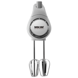 Better Chef 5-Speed 150W Hand Mixer with Silver Accents and Storage Clip