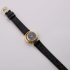 Black/Gold Leather Strap 16mm by VANNA