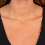 Diamond Tiny Bezel Necklace 14K by By Adina Eden