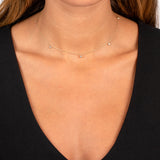 Diamond Multi Dangling Bezel Necklace 14K by By Adina Eden