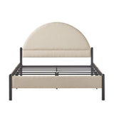 Bed Modern Upholstered Curved Headboard by Couch.com