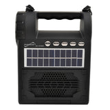 Supersonic Solar Power Speaker w FM Radio, Flashlight, Lantern & Phone Stand