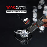 Emerald Cut Moissanite Diamond Engagement Ring for Women Rings 
