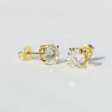 Excellent VVS1 Moissanite Diamond Earrings Studs in 14K Gold Earrings 