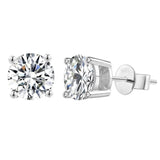 Excellent VVS1 Moissanite Diamond Earrings Studs in White Gold by Bling Proud | Urban Jewelry Online Store