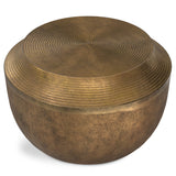 Timmons - Cast Aluminum Coffee Table - Brown by Couch.com