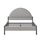 Bed Modern Upholstered Curved Headboard by Couch.com